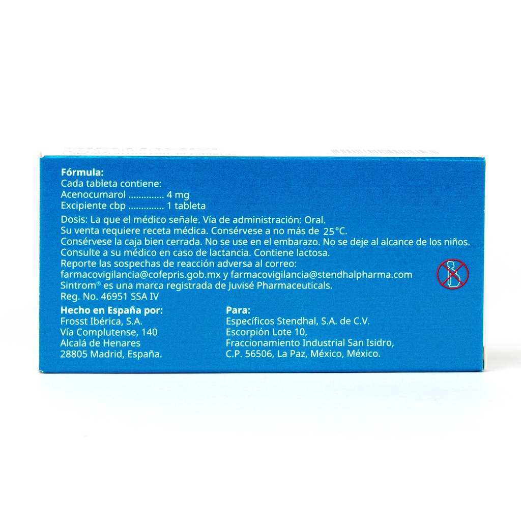 SINTROM 4MG 30 TABLETAS