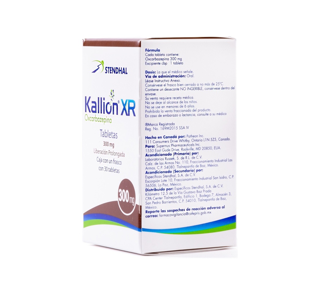 KALLION XR 300 mg 30 TABLETAS