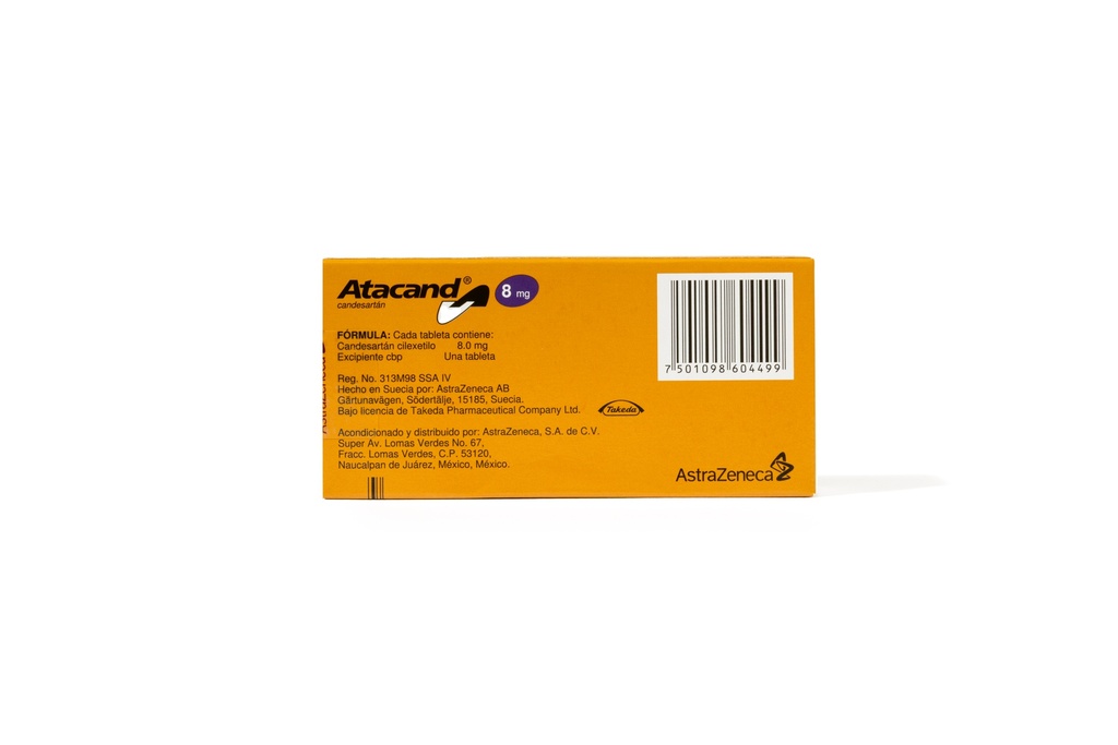ATACAND 8 mg CAJA CON 14 TABLETAS