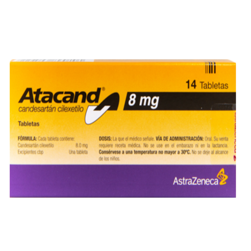 [BIO-ATC8X14] ATACAND 8 mg CAJA CON 14 TABLETAS